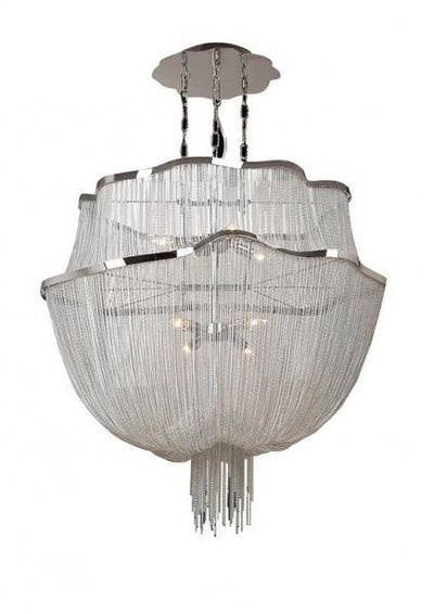 Chrome with Aluminum Chain Chandelier - LV LIGHTING