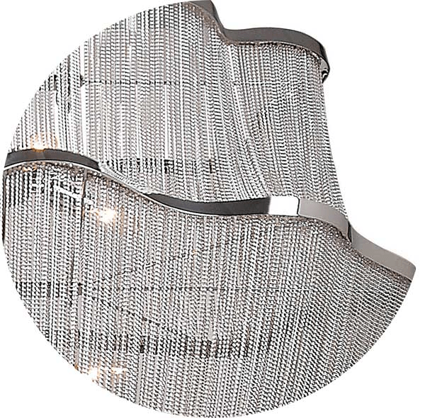 Chrome with Aluminum Chain Chandelier - LV LIGHTING