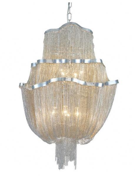 Chrome with Aluminum Chain Chandelier - LV LIGHTING