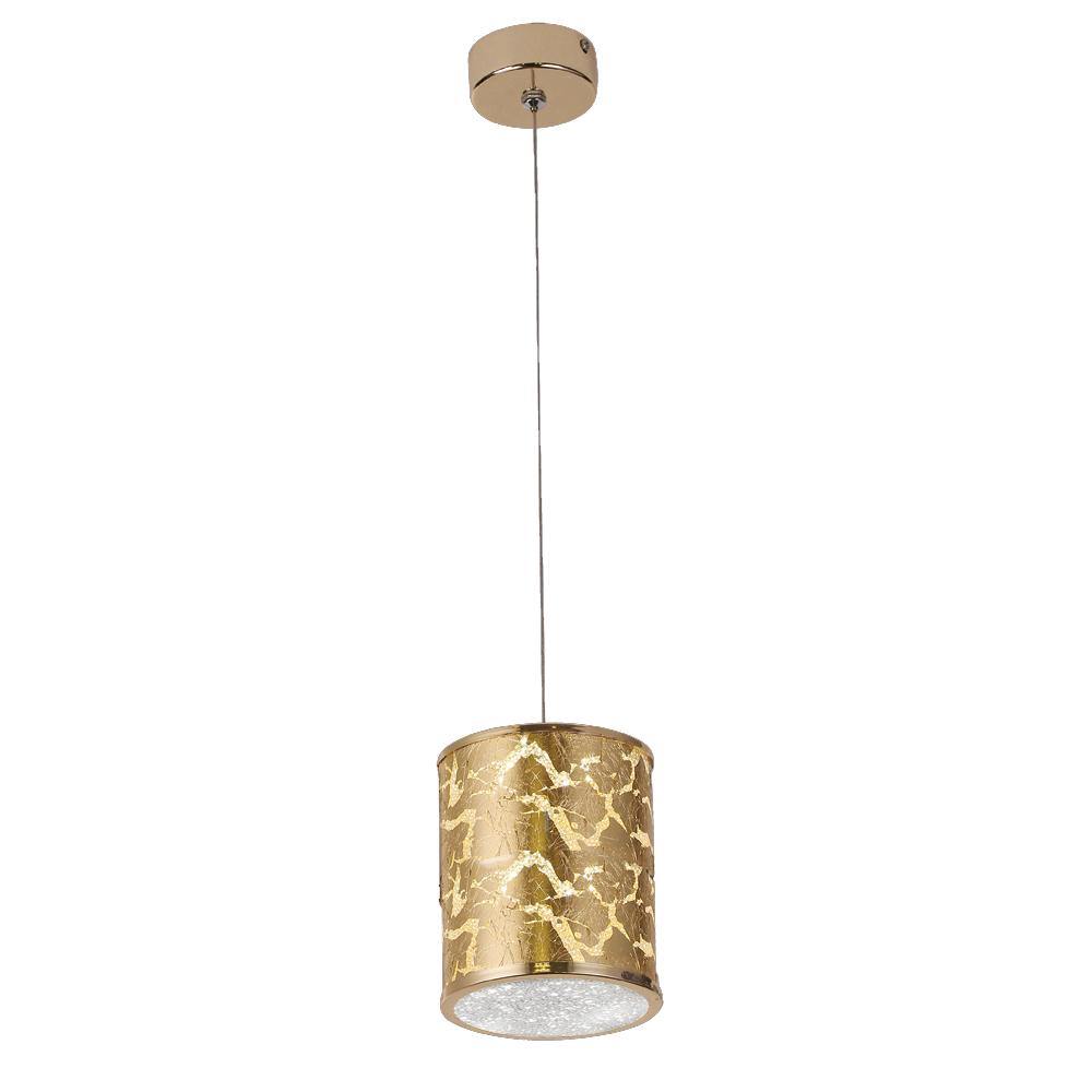LED Gold Leaf Shade Single Light Pendant - LV LIGHTING