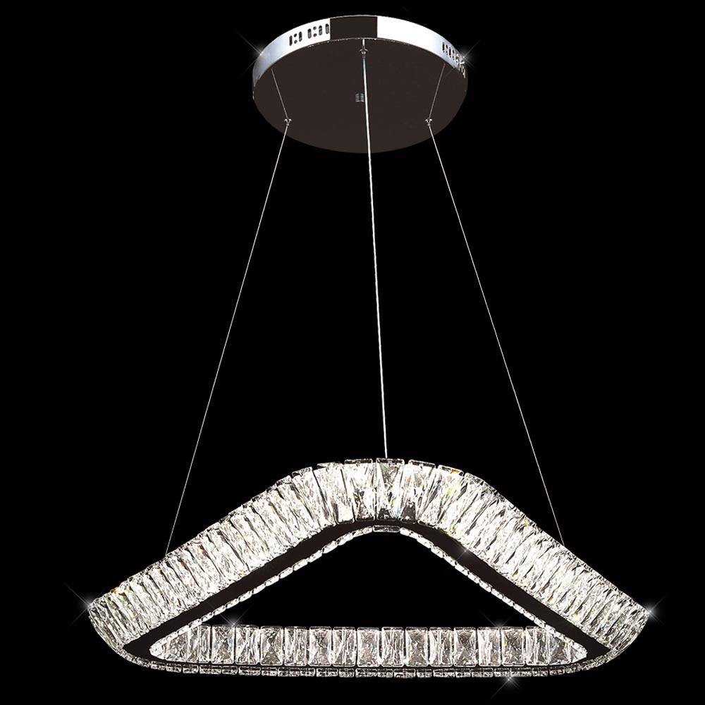 LED Triangle Crystal Ring Chandelier - LV LIGHTING