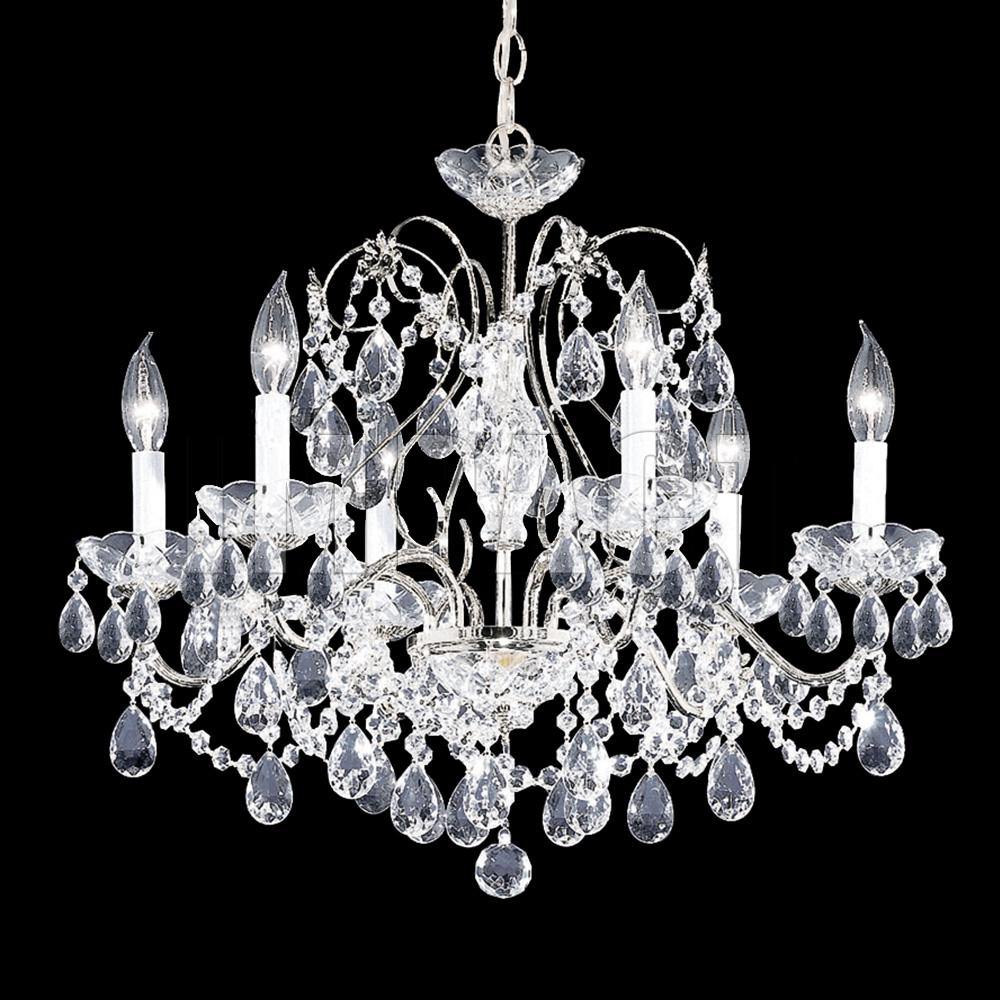 Chrome with Clear Crystal Drop and Strand Chandelier - LV LIGHTING