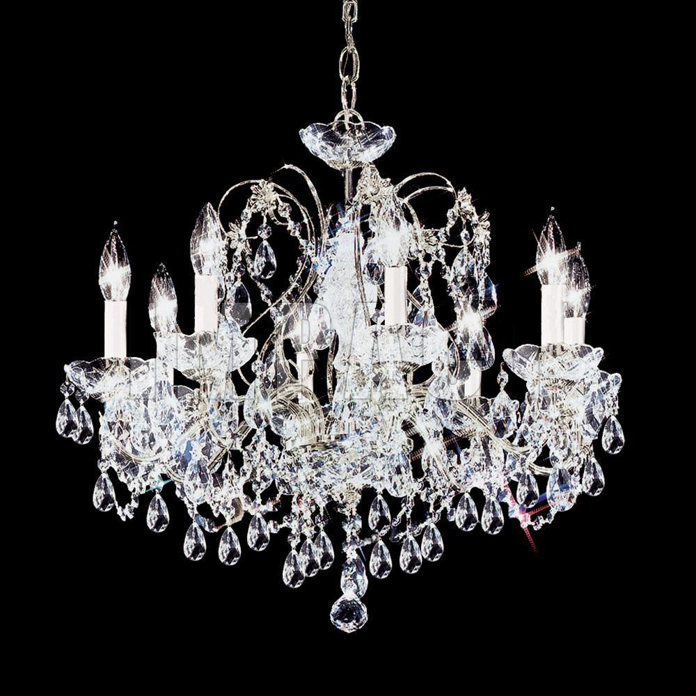 Chrome with Crystal Drop and Strand Chandelier - LV LIGHTING