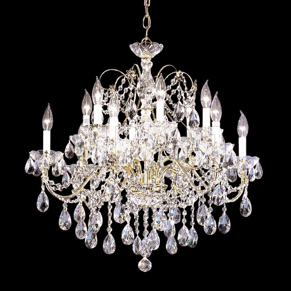 Gold Arms with Clear Crystal Chandelier - LV LIGHTING