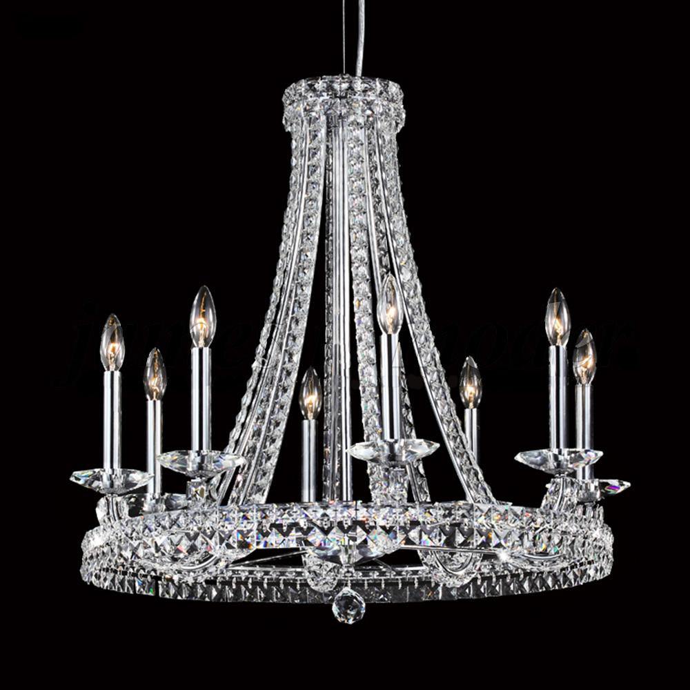 Chrome with Crystal Ring Up Chandelier - LV LIGHTING
