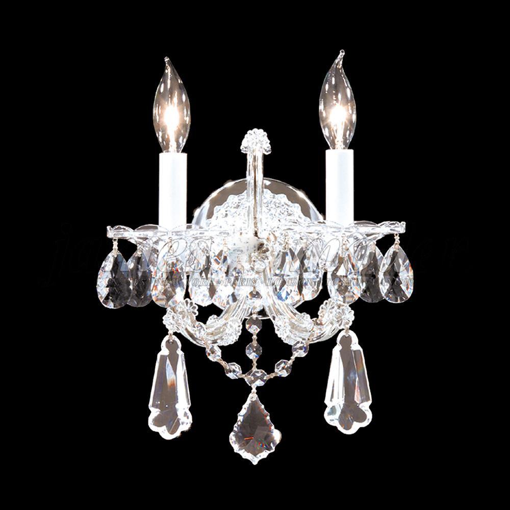 Chrome with Crystal Drop and Strand Wall Sconce - LV LIGHTING