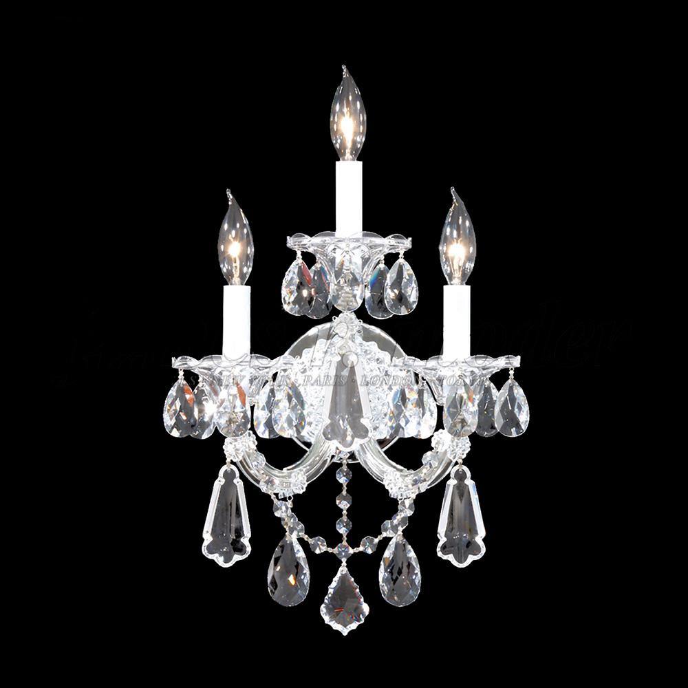 Chrome with Crystal Drop and Strand Wall Sconce - LV LIGHTING