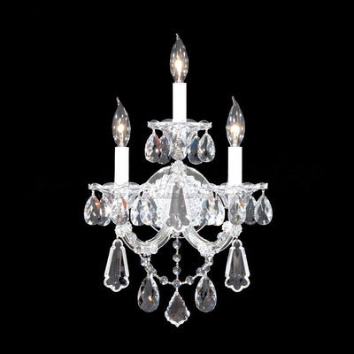 Chrome with Crystal Drop and Strand Wall Sconce - LV LIGHTING
