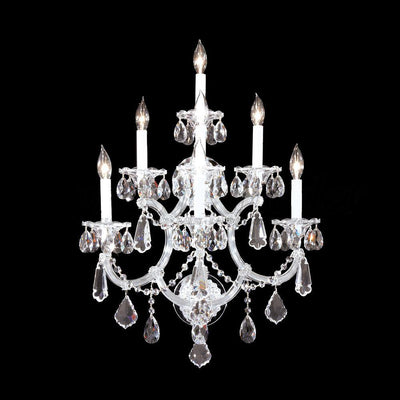Chrome with Crystal Drop and Strand Wall Sconce - LV LIGHTING