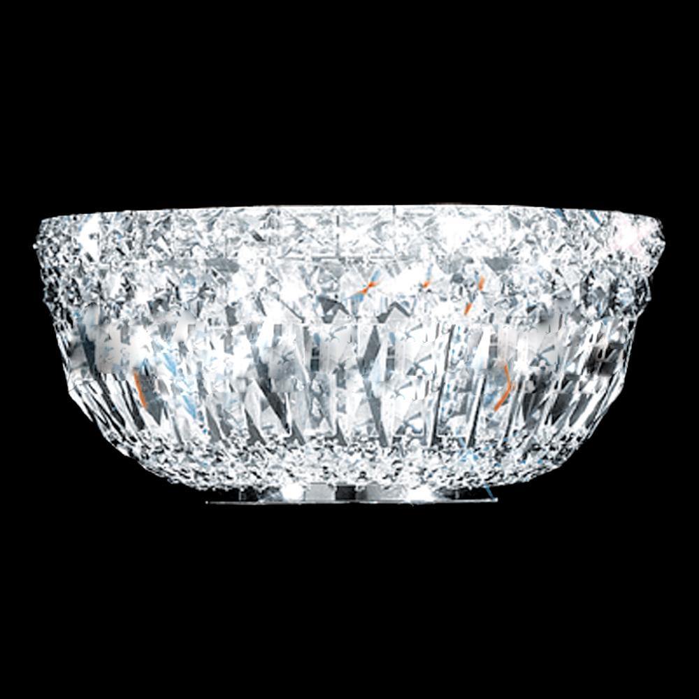 Chrome with Clear Crystal Round Wall Sconce - LV LIGHTING