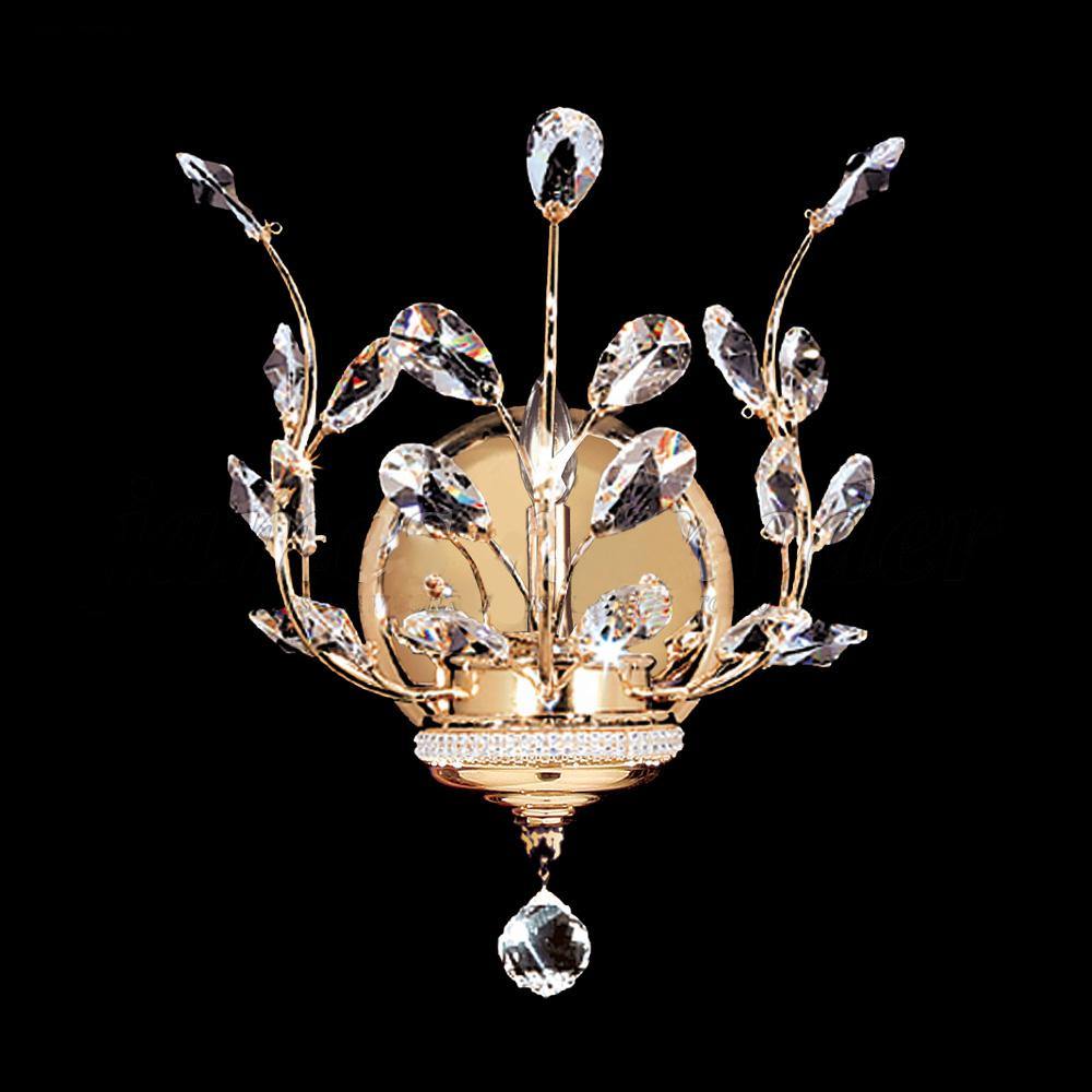 Gold with Branch Arms and Clear Crystal Wall Sconce - LV LIGHTING