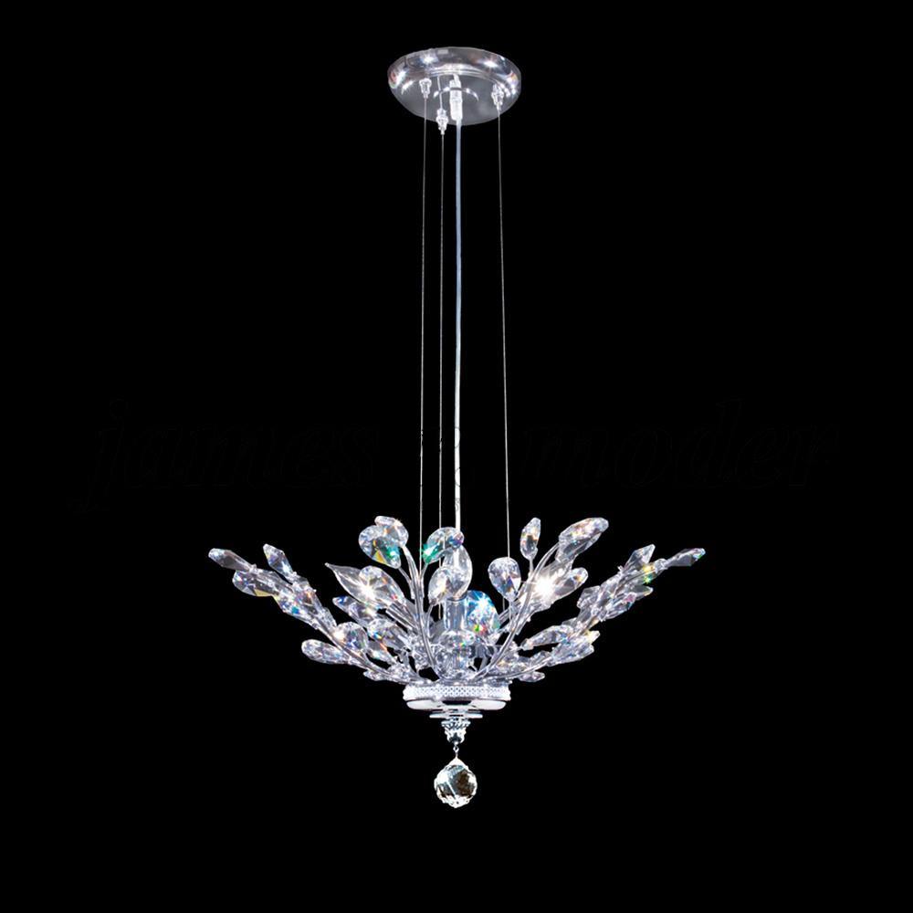 Chrome with Branch Arm with Crystal Pendant - LV LIGHTING