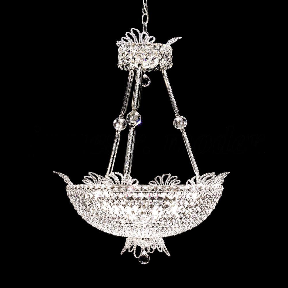 Chrome with Crystal Bowl Shaped Chandelier - LV LIGHTING