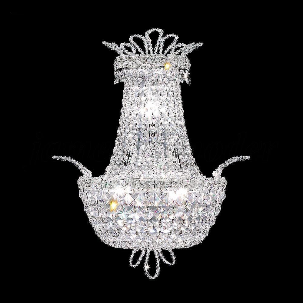 Chrome with Clear Crystal Wall Sconce - LV LIGHTING