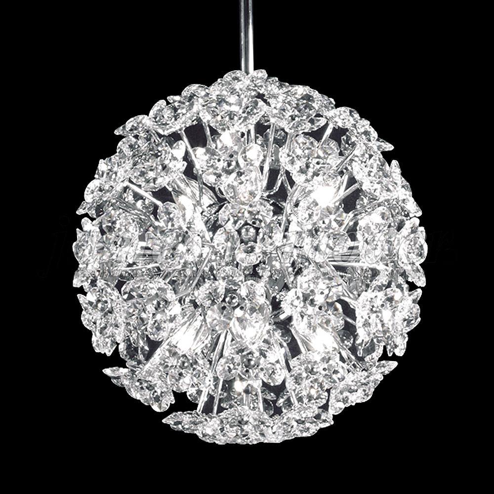 Chrome with Clear Crystal Globe Pendant - LV LIGHTING
