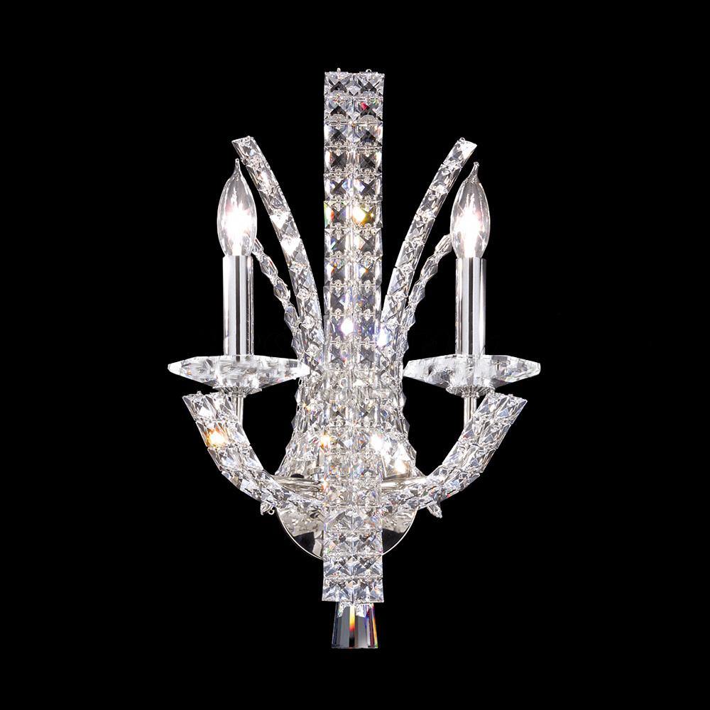 Chrome with Crystal Arms Wall Sconce - LV LIGHTING