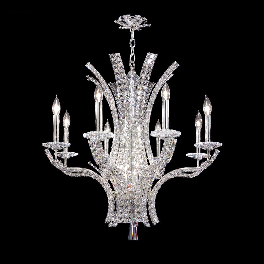 Chrome with Crystal Arms Chandelier - LV LIGHTING