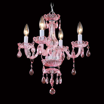 Clear Crystal Curve Arms with Crystal Drop Pendant - LV LIGHTING