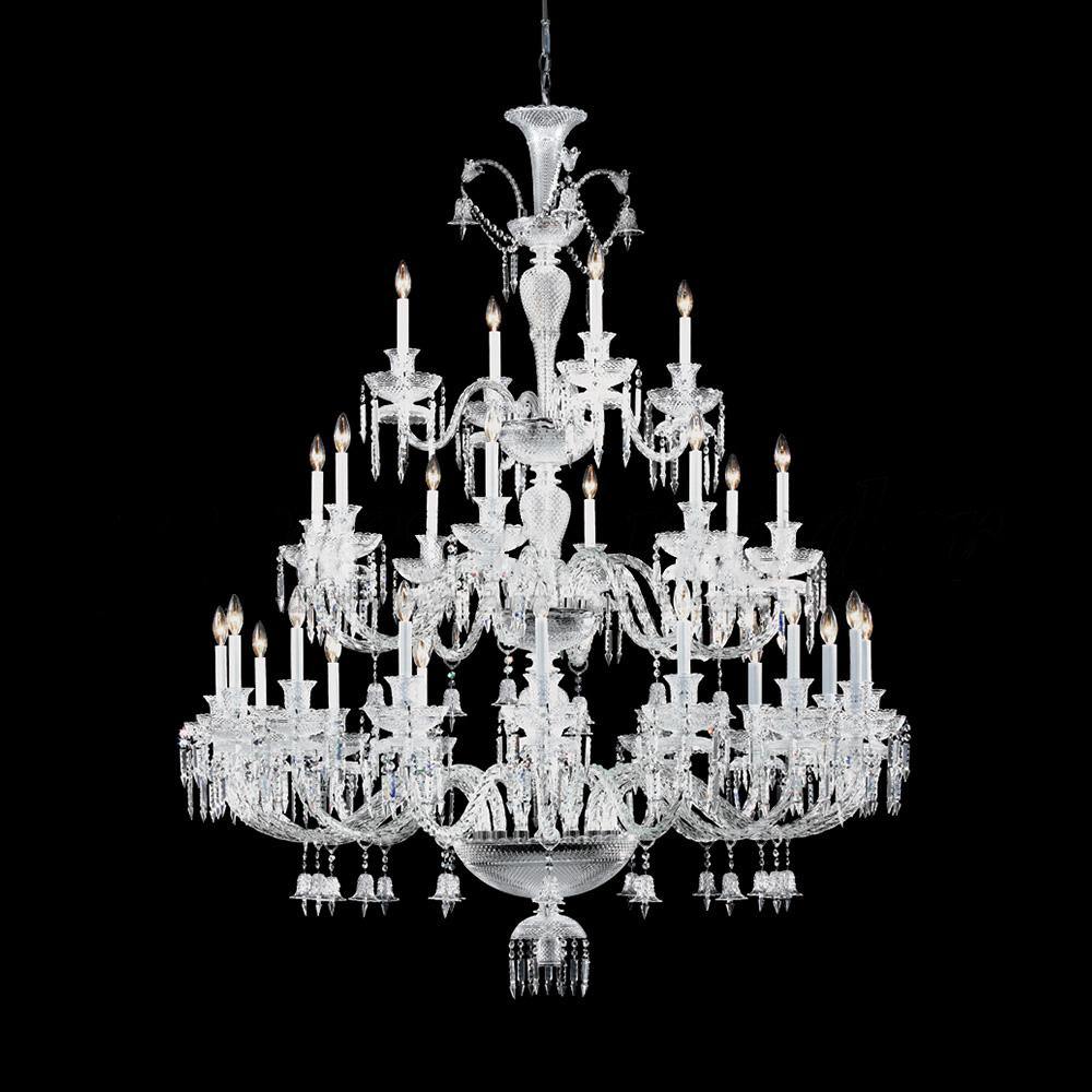 Chrome with Clear Crystal Drop and Bell 3 Tier Chandelier - LV LIGHTING