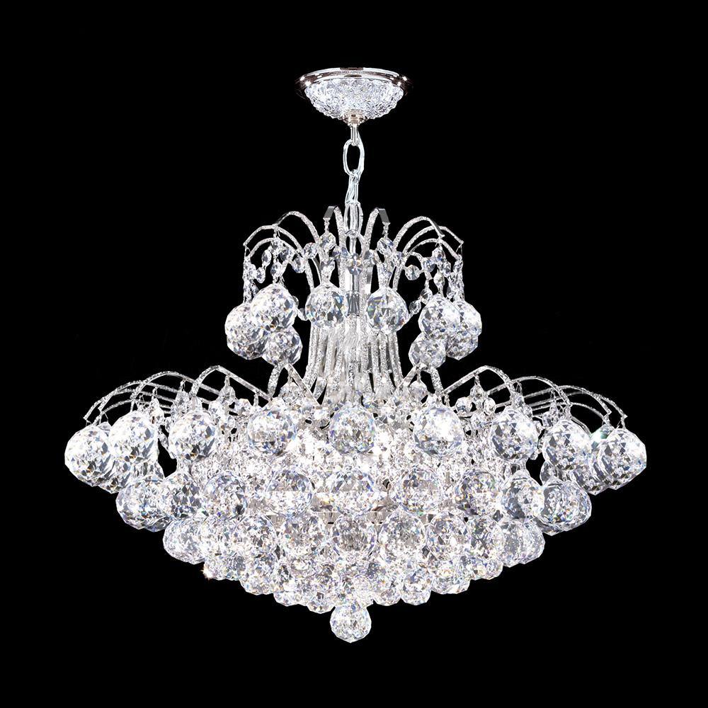 Chrome with Crystal Orb Chandelier - LV LIGHTING