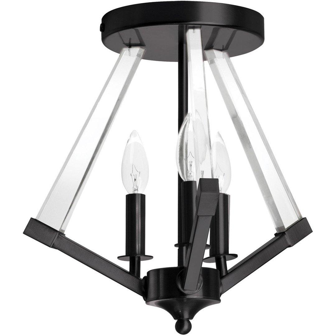 Matte Black with Clear Acrylic Arms Flush Mount - LV LIGHTING