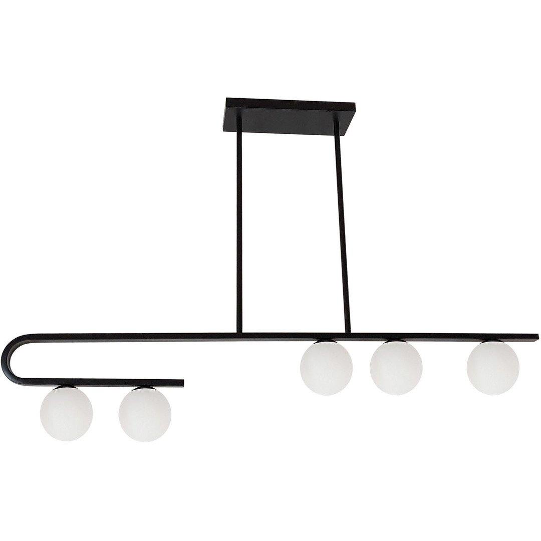 Steel with Frosted Glass Globe Linear Pendant - LV LIGHTING
