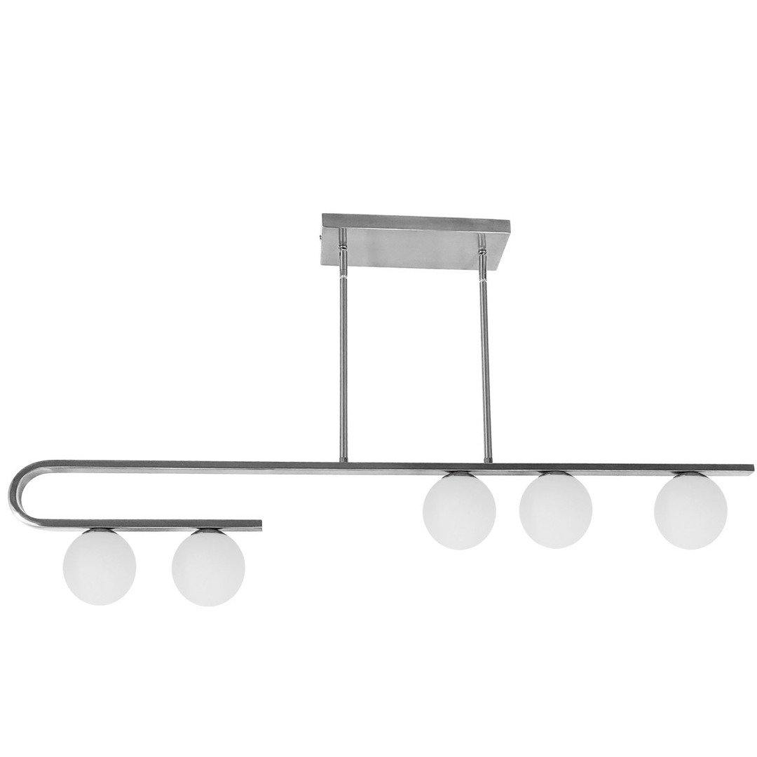 Steel with Frosted Glass Globe Linear Pendant - LV LIGHTING