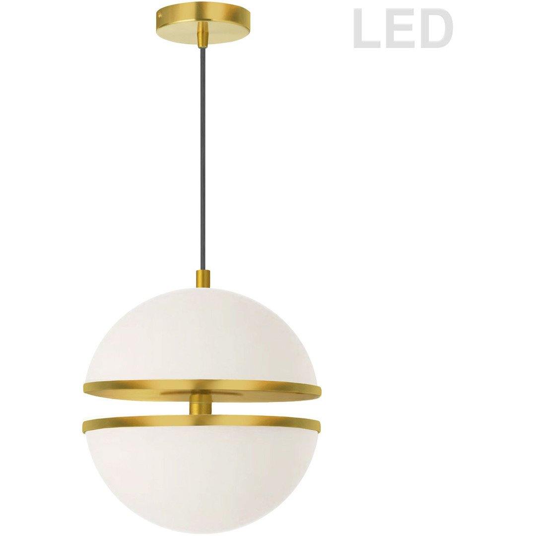 LED Steel with Frosted Glass Shade Pendant - LV LIGHTING