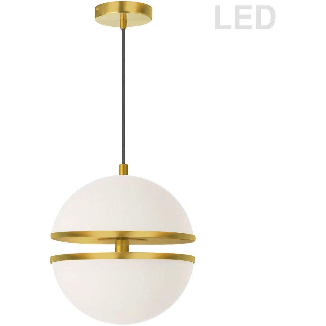 LED Steel with Frosted Glass Shade Pendant - LV LIGHTING
