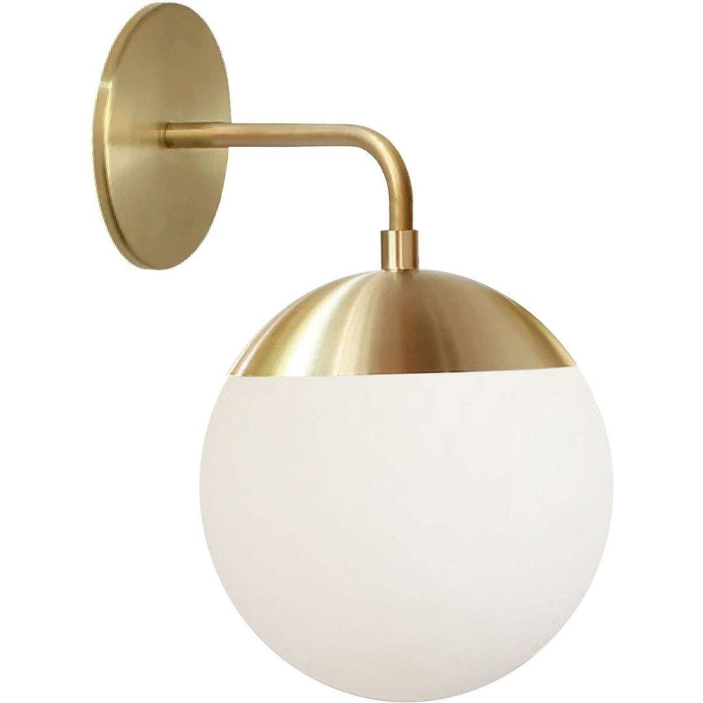 Steel with Frosted Glass Shade Wall Sconce - LV LIGHTING