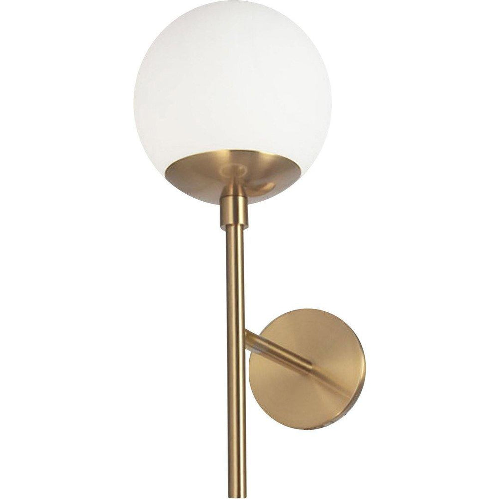 Steel with Frosted Glass Shade Wall Sconce - LV LIGHTING