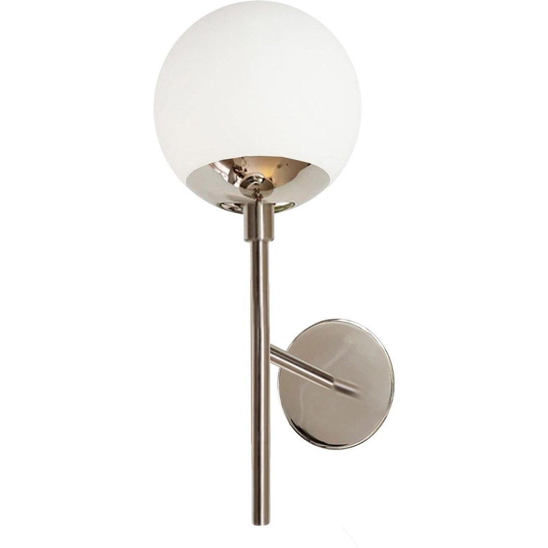 Steel with Frosted Glass Shade Wall Sconce - LV LIGHTING