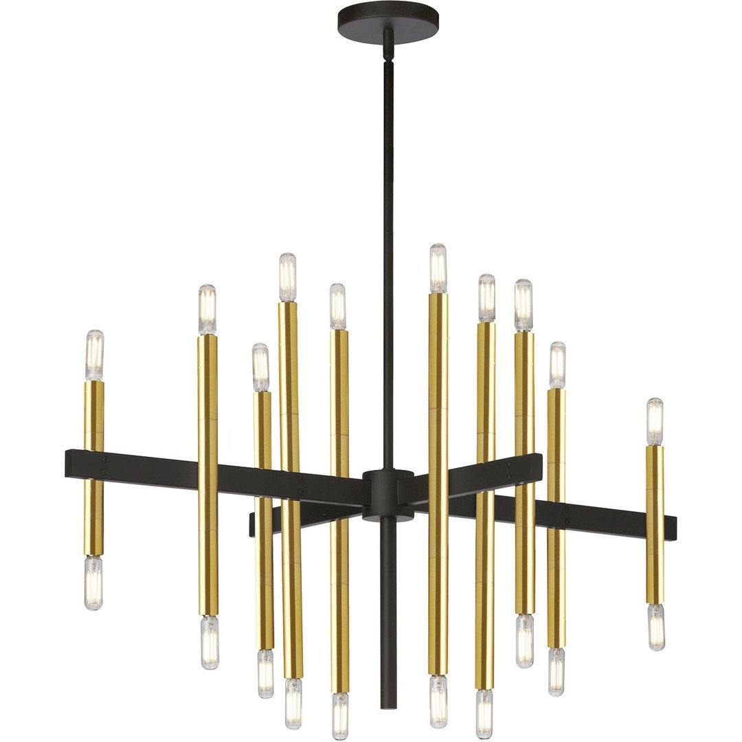 Steel with Cylindrical Rod Linear Chandelier - LV LIGHTING