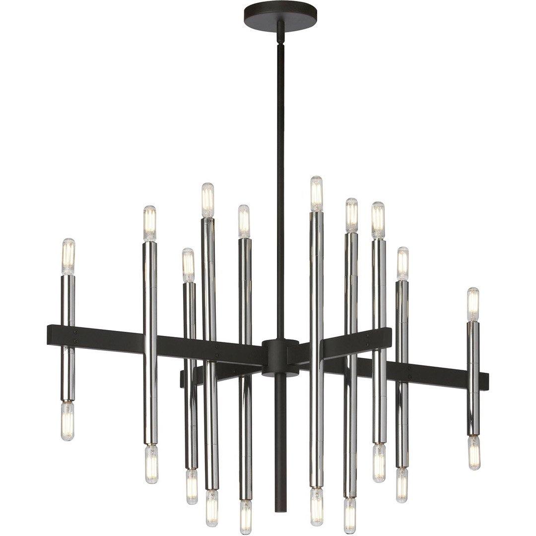 Steel with Cylindrical Rod Linear Chandelier - LV LIGHTING