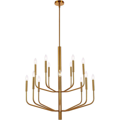 Steel with 2 Tiers Arms Up Chandelier - LV LIGHTING