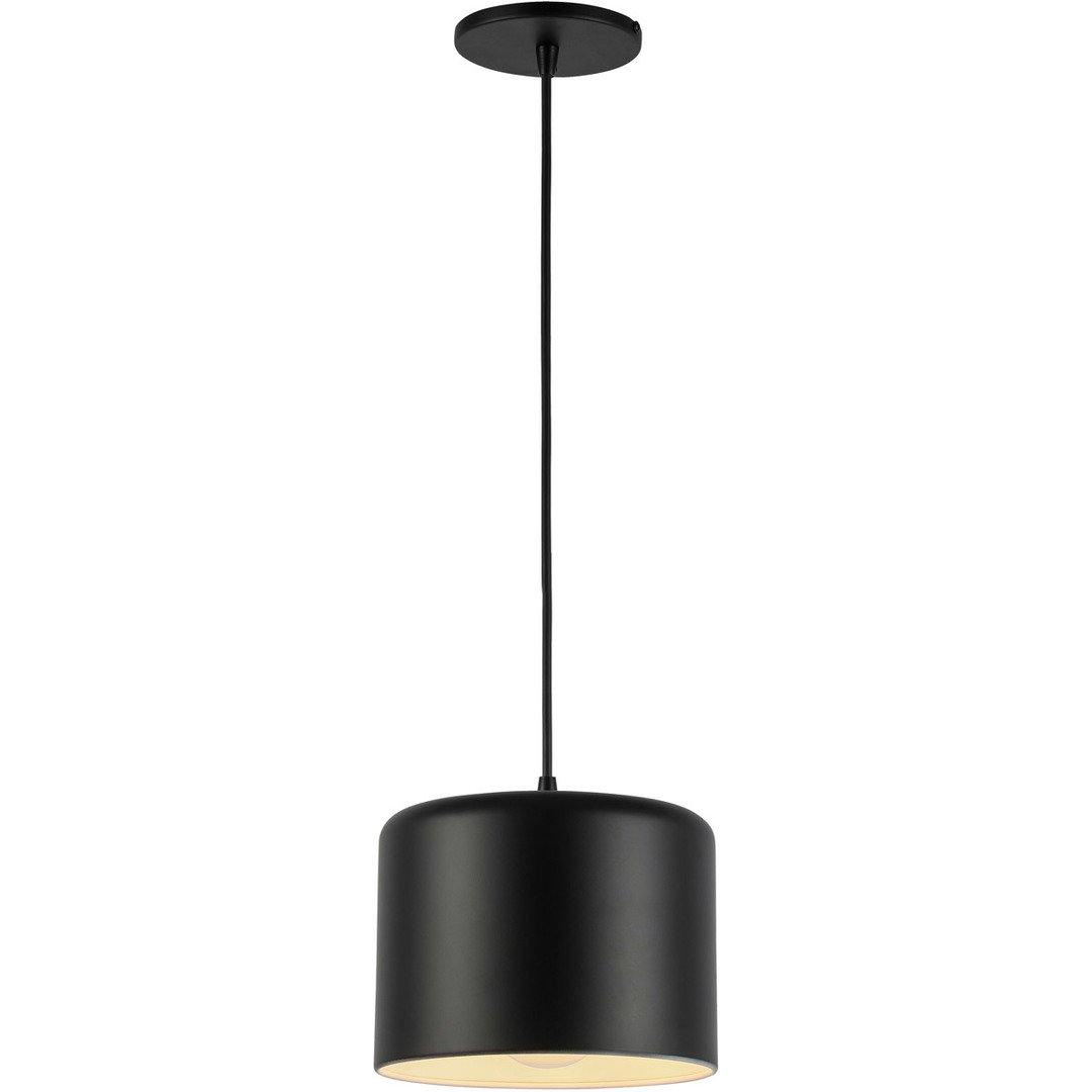 Steel with Large Cylindrical Shade Pendant - LV LIGHTING