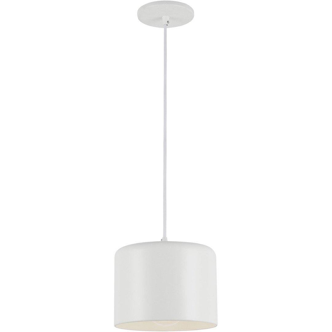 Steel with Large Cylindrical Shade Pendant - LV LIGHTING