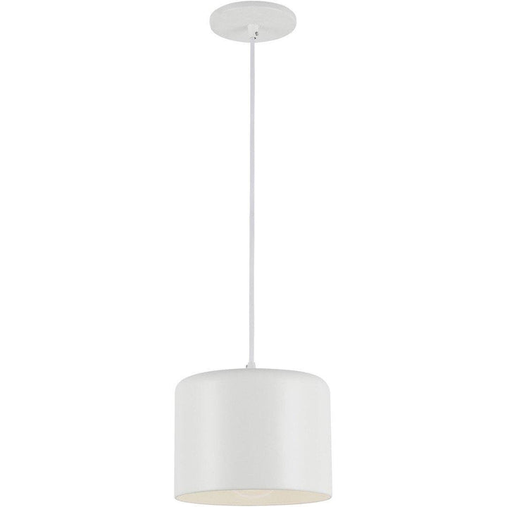 Steel with Large Cylindrical Shade Pendant - LV LIGHTING