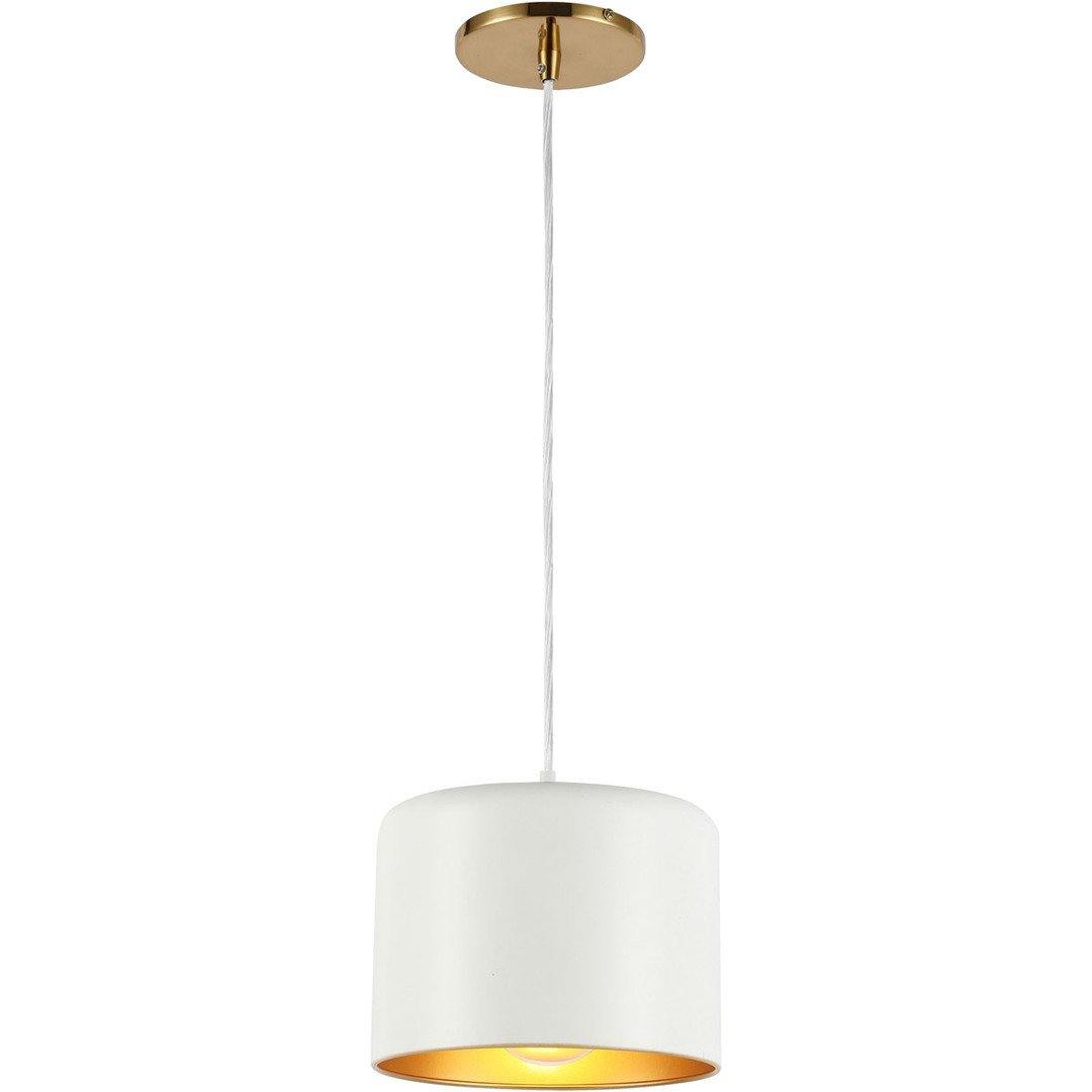 Steel with Large Cylindrical Shade Pendant - LV LIGHTING