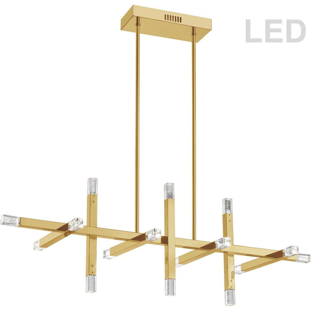 Steel with Crosses Linear Pendant - LV LIGHTING