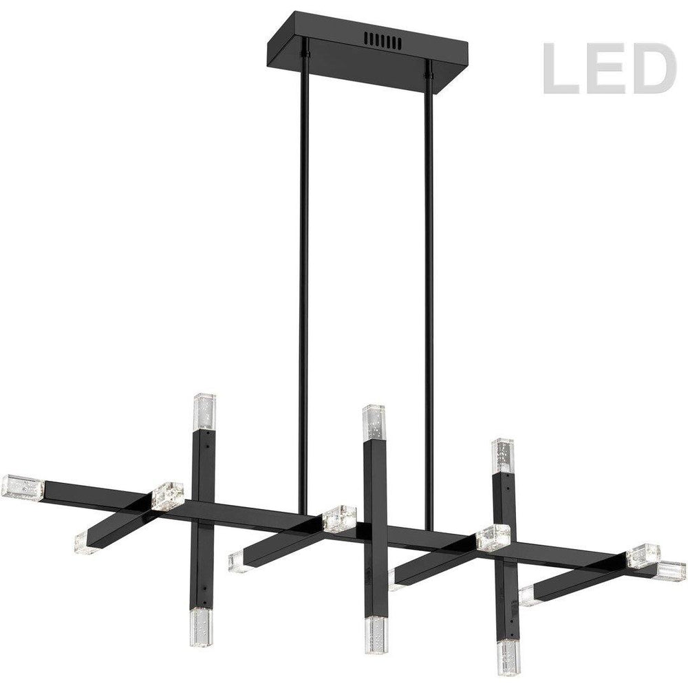 Steel with Crosses Linear Pendant - LV LIGHTING