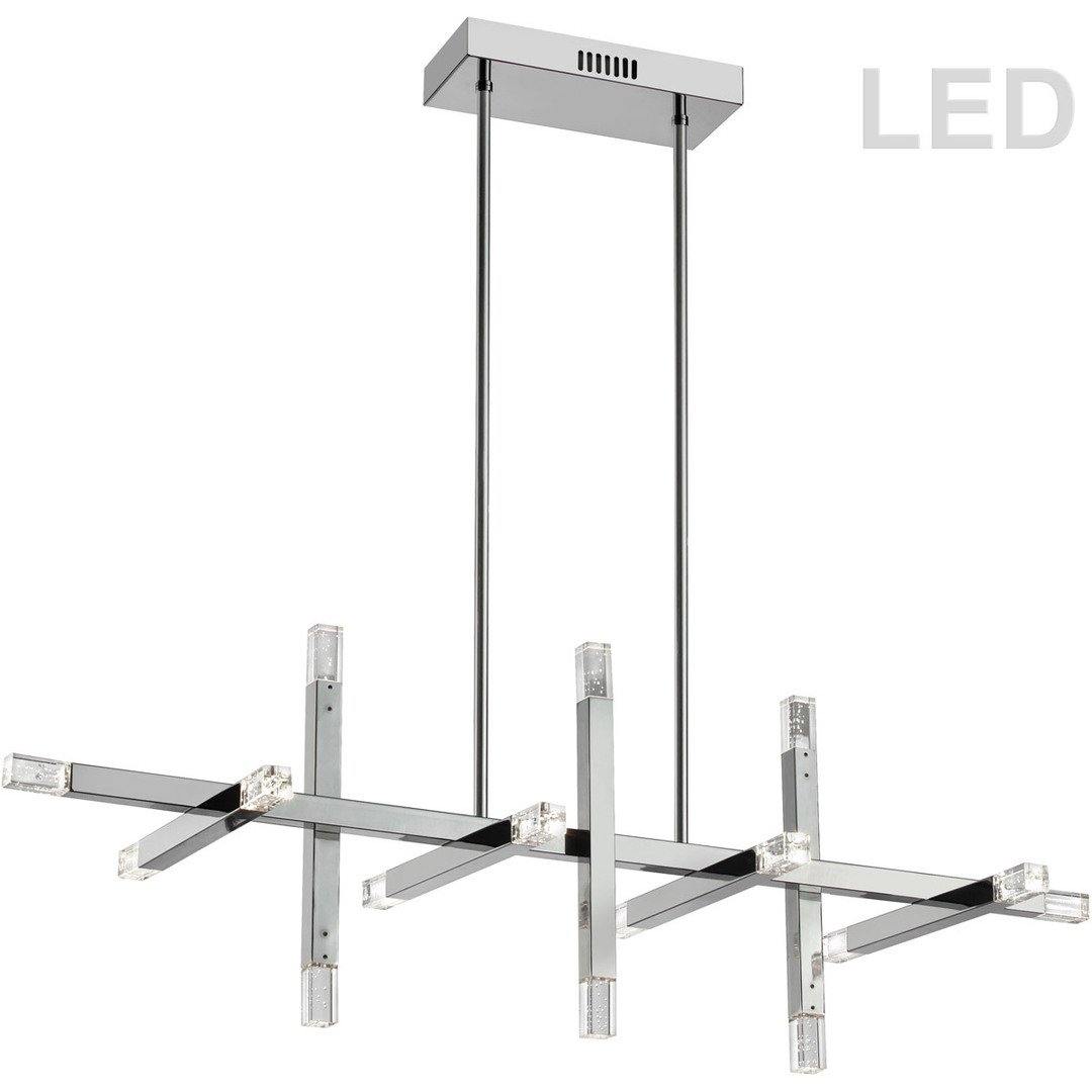 Steel with Crosses Linear Pendant - LV LIGHTING