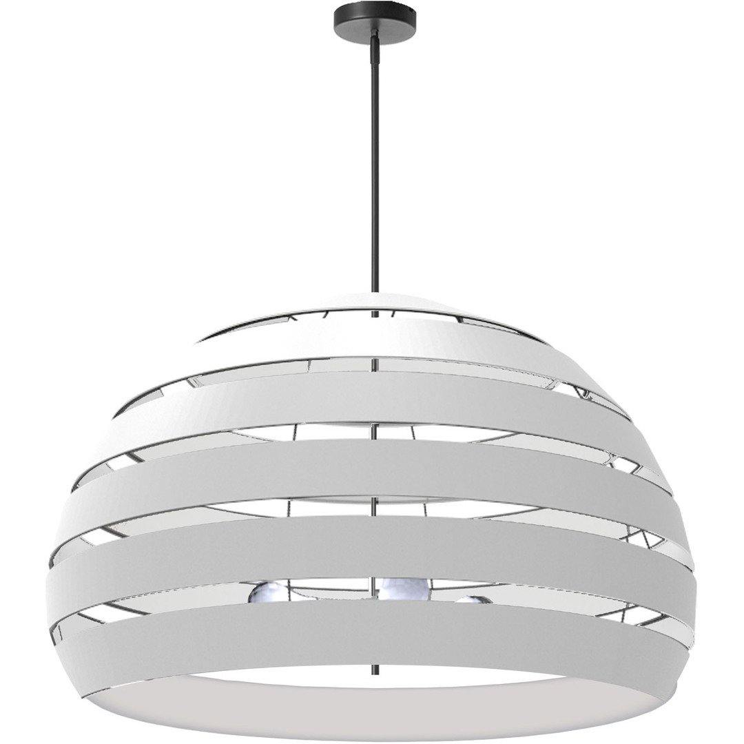 Steel Frame Fabric and Metal Hoop Shade Chandelier - LV LIGHTING