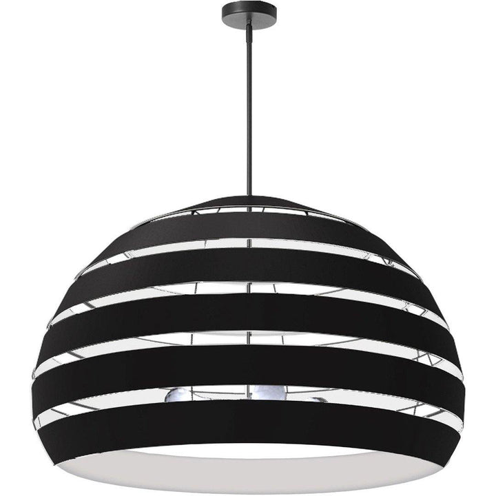 Steel Frame Fabric and Metal Hoop Shade Chandelier - LV LIGHTING