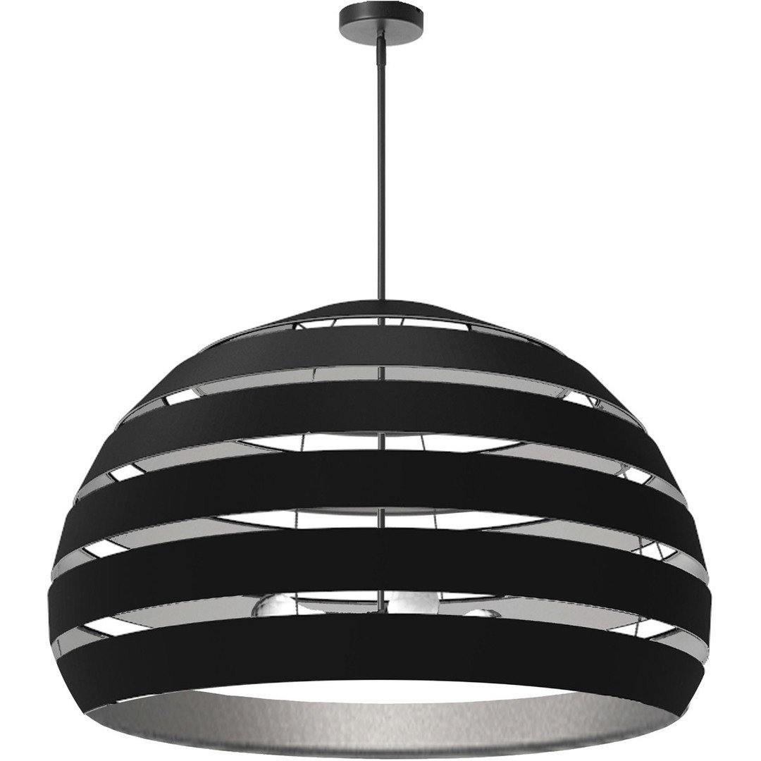 Steel Frame Fabric and Metal Hoop Shade Chandelier - LV LIGHTING