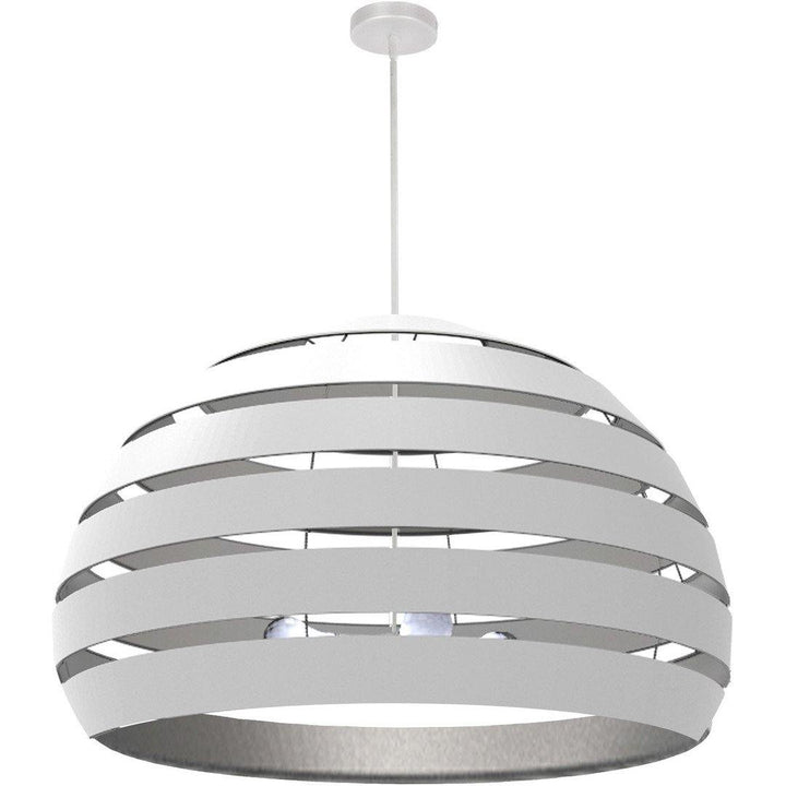 Steel Frame Fabric and Metal Hoop Shade Chandelier - LV LIGHTING
