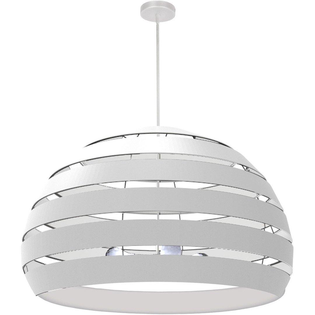 Steel Frame Fabric and Metal Hoop Shade Chandelier - LV LIGHTING