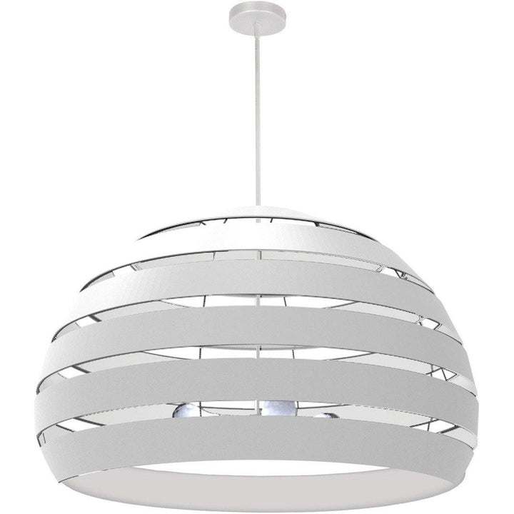 Steel Frame Fabric and Metal Hoop Shade Chandelier - LV LIGHTING