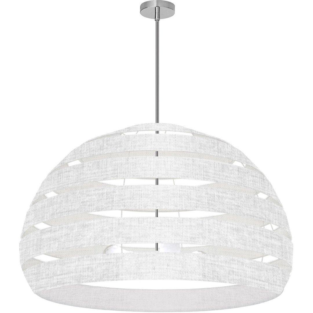 Steel Frame Fabric and Metal Hoop Shade Chandelier - LV LIGHTING