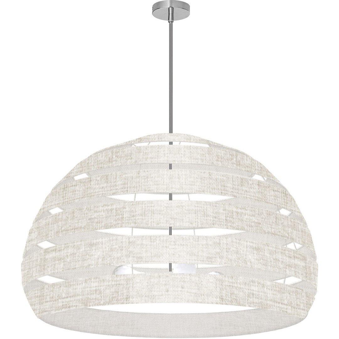 Steel Frame Fabric and Metal Hoop Shade Chandelier - LV LIGHTING
